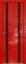 Interiérové dveře bezfalcové - 9STK - Barva: Pine Red Glossy, Sklo: Lacobel Brown Lacquer, Hrana Dveří: Black Edition ze čtyř stran