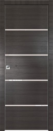 Interiérové dveře bezfalcové - 20Z - Barva: Gray Crosscut, Sklo: Lacobel Mother-of-Pearl Lacquer, Hrana Dveří: Matný Hliník