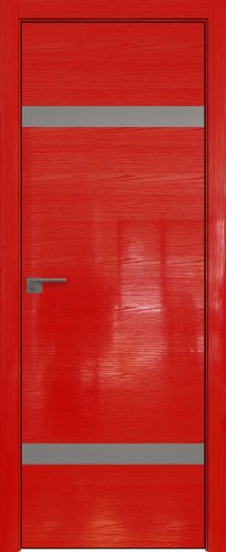 Interiérové dveře bezfalcové - 3STK - Barva: Pine Red Glossy, Sklo: Lacobel Silver Lacquer, Hrana Dveří: Black Edition ze čtyř stran
