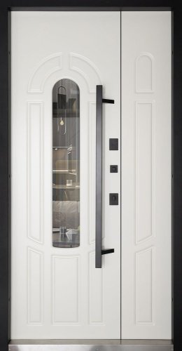 Bezpečnostní dveře venkovní Zariela Glass Black 1200/2300 COTTAGE  s dveřním zavíračem