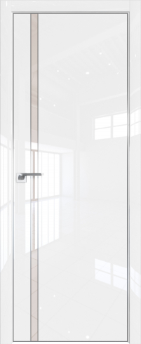 Interiérové dveře bezfalcové - 122LA - Barva: White Luxe, Sklo: Lacquer Classic, Hrana Dveří: Matná ze čtyř stran