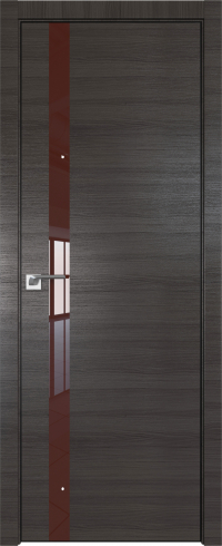 Interiérové dveře bezfalcové - 6Z - Barva: Gray Crosscut, Sklo: Lacobel Silver Lacquer, Hrana Dveří: Matný Hliník