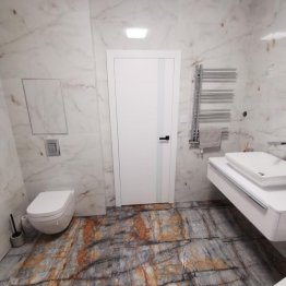 Bezfalcové dveře do koupelné -  model 6E 