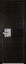 Interiérové dveře bezfalcové - 4Z - Barva: Wenge Crosscut, Sklo: Lacobel Black Lacquer, Hrana Dveří: Matný Hliník