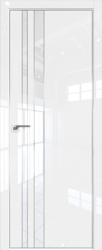 Interiérové dveře bezfalcové - 116LA - Barva: White Luxe, Sklo: Lacobel Silver Lacquer, Hrana Dveří: Matná ze čtyř stran