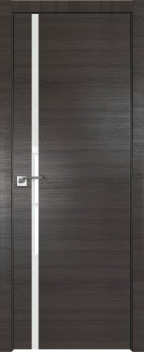 Interiérové dveře bezfalcové - 22Z - Barva: Gray Crosscut, Sklo: Lacobel White Lacquer, Hrana Dveří: BLACK EDITION