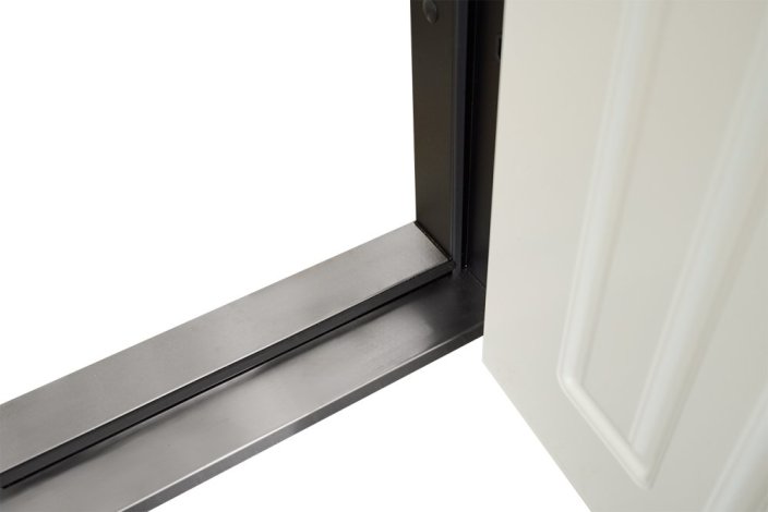 Bezpečnostní dveře venkovní Zariela Glass Black 1200/2300 COTTAGE  s dveřním zavíračem