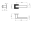 Dveřní klika TUPAI Texture 4161 5SQ/T1 BS - Černá matná (textura kamínky)