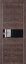 Interiérové dveře bezfalcové - 4Z - Barva: Trankais Oak Dark, Sklo: Lacobel Black Lacquer, Hrana Dveří: Matný Hliník