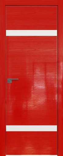 Interiérové dveře bezfalcové - 3STK - Barva: Pine Red Glossy, Sklo: Lacobel White Lacquer, Hrana Dveří: Matná ze čtyř stran