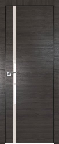Interiérové dveře bezfalcové - 22Z - Barva: Gray Crosscut, Sklo: Lacobel Mother-of-Pearl Lacquer, Hrana Dveří: BLACK EDITION