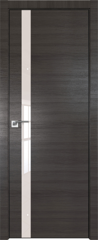 Interiérové dveře bezfalcové - 6Z - Barva: Gray Crosscut, Sklo: Lacobel Silver Lacquer, Hrana Dveří: Matný Hliník