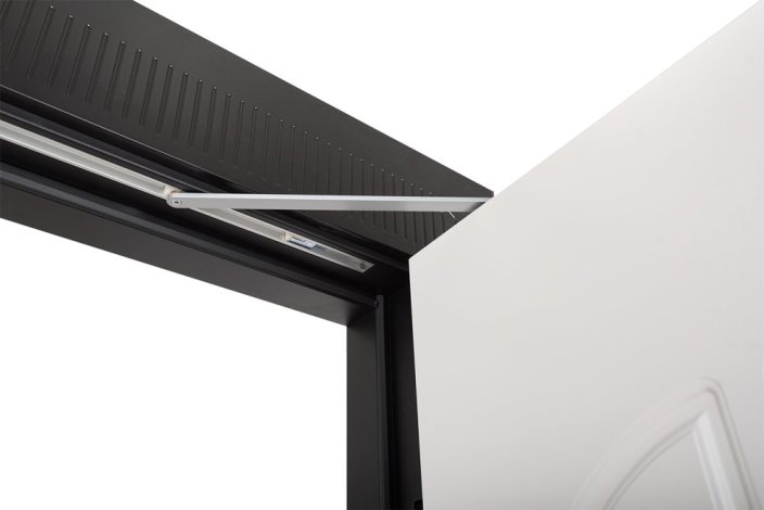 Bezpečnostní dveře venkovní Zariela Glass Black 1200/2300 COTTAGE  s dveřním zavíračem