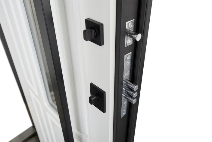 Bezpečnostní dveře venkovní Zariela Glass Black 1200/2300 COTTAGE  s dveřním zavíračem