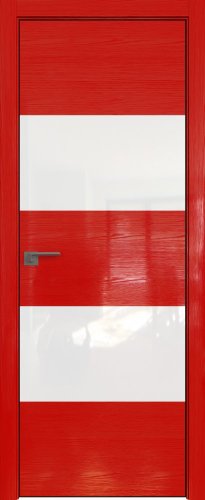 Interiérové dveře bezfalcové - 10STK - Barva: Pine Red Glossy, Sklo: Lacobel White Lacquer, Hrana Dveří: Black Edition ze čtyř stran