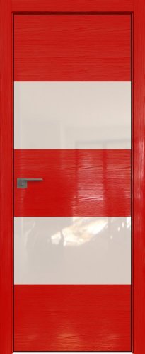 Interiérové dveře bezfalcové - 10STK - Barva: Pine Red Glossy, Sklo: Lacobel Mother-of-Pearl Lacquer, Hrana Dveří: Black Edition ze čtyř stran