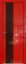 Interiérové dveře bezfalcové - 5STK - Barva: Pine Red Glossy, Sklo: Lacobel Brown Lacquer, Hrana Dveří: Black Edition ze čtyř stran