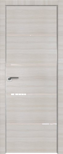 Interiérové dveře bezfalcové - 20Z - Barva: White Ash Crosscut, Sklo: Lacobel Mother-of-Pearl Lacquer, Hrana Dveří: Matný Hliník