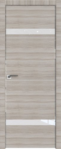 Interiérové dveře bezfalcové - 3Z - Barva: White Ash Crosscut, Sklo: Zrcadlo, Hrana Dveří: Matný Hliník