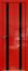 Interiérové dveře bezfalcové - 9STK - Barva: Pine Red Glossy, Sklo: Lacobel Black Lacquer, Hrana Dveří: Black Edition ze čtyř stran