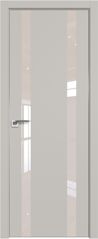 Interiérové dveře bezfalcové - 109SMA - Barva: Pebble Matt, Sklo: Lacobel Mother-of-Pearl Lacquer, Hrana Dveří: Matná ze čtyř stran