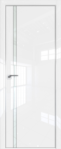 Interiérové dveře bezfalcové - 122LA - Barva: White Luxe, Sklo: Lacquer Classic, Hrana Dveří: Matná ze čtyř stran