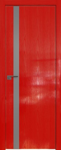 Interiérové dveře bezfalcové - 6STK - Barva: Pine Red Glossy, Sklo: Lacobel Mother-of-Pearl Lacquer, Hrana Dveří: Black Edition ze čtyř stran