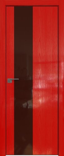 Interiérové dveře bezfalcové - 5STK - Barva: Pine Red Glossy, Sklo: Lacobel Brown Lacquer, Hrana Dveří: Black Edition ze čtyř stran
