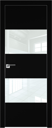 Interiérové dveře bezfalcové - 10SMK - Barva: Black Mat, Sklo: Lacobel White Lacquer, Hrana Dveří: Matná ze čtyř stran