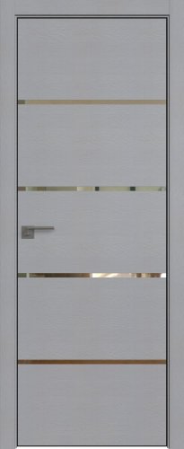Interiérové dveře bezfalcové - 20STK - Barva: Pine Manhattan Grey, Sklo: Zrcadlo, Hrana Dveří: Black Edition ze čtyř stran