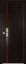 Interiérové dveře bezfalcové - 6Z - Barva: Wenge Crosscut, Sklo: Lacobel Black Lacquer, Hrana Dveří: BLACK EDITION