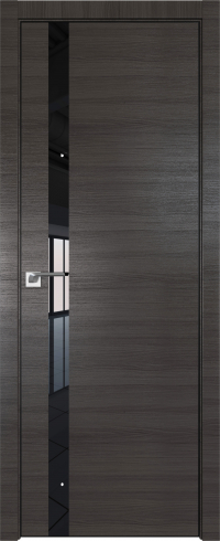 Interiérové dveře bezfalcové - 6Z - Barva: Gray Crosscut, Sklo: Lacobel Silver Lacquer, Hrana Dveří: Matný Hliník