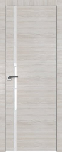 Interiérové dveře bezfalcové - 22Z - Barva: White Ash Crosscut, Sklo: Zrcadlo, Hrana Dveří: Matný Hliník