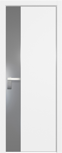 Interiérové dveře bezfalcové - 100SMK - Barva: White Matt, Sklo: Lacobel Silver Lacquer, Hrana Dveří: Matná ze čtyř stran