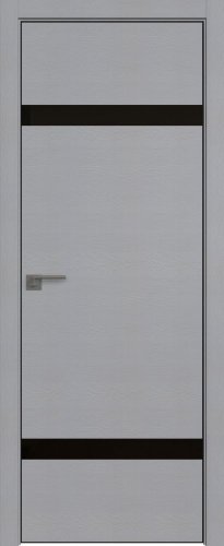 Interiérové dveře bezfalcové - 3STK - Barva: Pine Manhattan Grey, Sklo: Lacobel Black Lacquer, Hrana Dveří: Black Edition ze čtyř stran