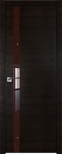 Interiérové dveře bezfalcové - 6Z - Barva: Wenge Crosscut, Sklo: Lacobel Brown Lacquer, Hrana Dveří: BLACK EDITION