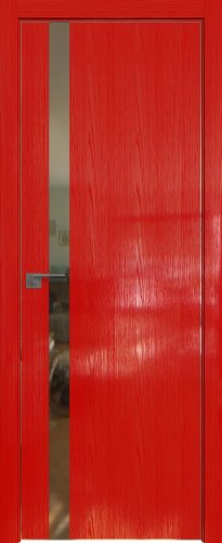 Interiérové dveře bezfalcové - 6STK - Barva: Pine Red Glossy, Sklo: Zrcadlo, Hrana Dveří: Matná ze čtyř stran