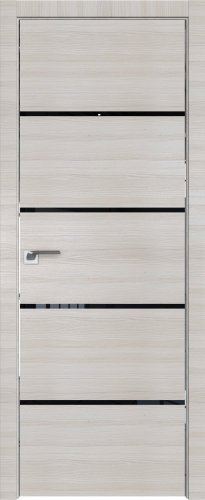Interiérové dveře bezfalcové - 20Z - Barva: Gray Crosscut, Sklo: Lacobel Black Lacquer, Hrana Dveří: Matný Hliník