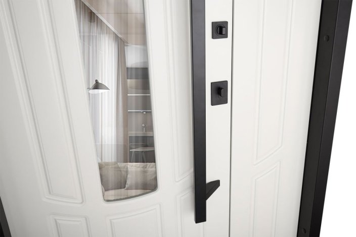 Bezpečnostní dveře venkovní Zariela Glass Black 1200/2300 COTTAGE  s dveřním zavíračem