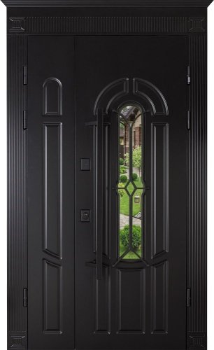 Bezpečnostní dveře venkovní Zariela Glass Black 1200/2300 COTTAGE  s dveřním zavíračem