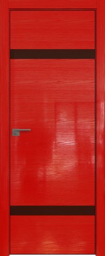 Interiérové dveře bezfalcové - 3STK - Barva: Pine Red Glossy, Sklo: Lacobel Brown Lacquer, Hrana Dveří: Black Edition ze čtyř stran