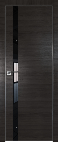 Interiérové dveře bezfalcové - 6Z - Barva: Gray Crosscut, Sklo: Lacobel Silver Lacquer, Hrana Dveří: Matný Hliník