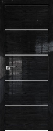 Interiérové dveře bezfalcové - 20STK - Barva: Pine Manhattan Grey, Sklo: Zrcadlo, Hrana Dveří: Black Edition ze čtyř stran