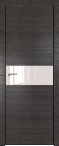 Interiérové dveře bezfalcové - 4Z - Barva: Gray Crosscut, Sklo: Lacobel Mother-of-Pearl Lacquer, Hrana Dveří: BLACK EDITION