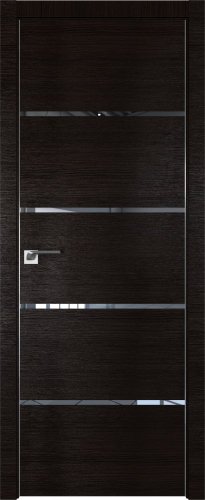 Interiérové dveře bezfalcové - 20Z - Barva: Wenge Crosscut, Sklo: Zrcadlo, Hrana Dveří: Matný Hliník