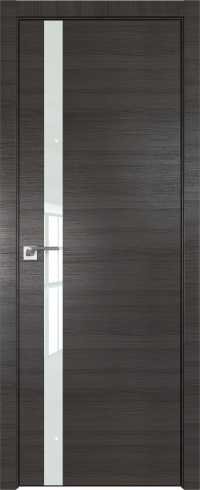 Interiérové dveře bezfalcové - 6Z - Barva: Gray Crosscut, Sklo: Lacobel Silver Lacquer, Hrana Dveří: Matný Hliník