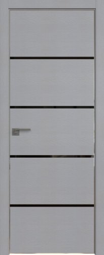 Interiérové dveře bezfalcové - 20STK - Barva: Pine Manhattan Grey, Sklo: Lacobel Black Lacquer, Hrana Dveří: Black Edition ze čtyř stran