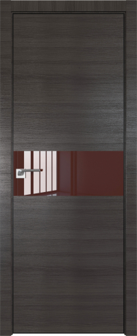 Interiérové dveře bezfalcové - 4Z - Barva: Gray Crosscut, Sklo: Lacobel Brown Lacquer, Hrana Dveří: BLACK EDITION