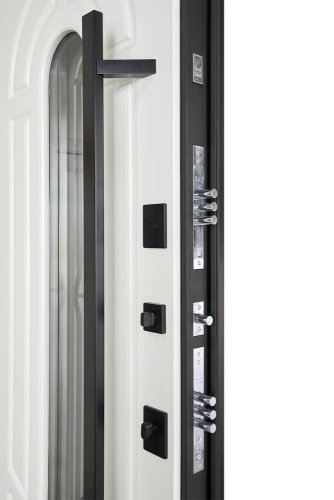 Bezpečnostní dveře venkovní Zariela Glass Black 1200/2300 COTTAGE  s dveřním zavíračem