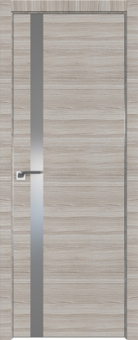 Interiérové dveře bezfalcové - 6Z - Barva: Gray Crosscut, Sklo: Lacobel Silver Lacquer, Hrana Dveří: Matný Hliník